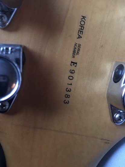 dean korean guitar serial number